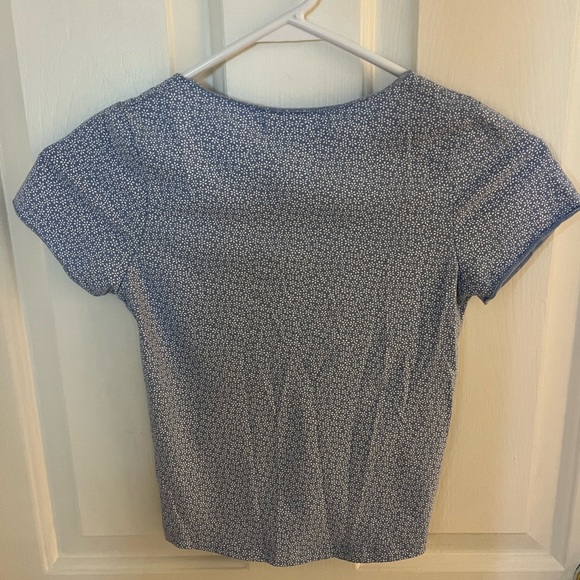 Brandy Ruched Floral Tee + AE Keyhole Crop Top Bundle –XS/S Y2K Cottage Core - Picture 4 of 9